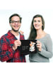 Mr. & Mrs. Panda Maus Pad Kuh mit Spruch in Schwarz