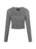 faina Damen Pullover Mit Strass-Steinen in Grau Melange