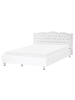Beliani Doppelbett METZ in Weiß/Silber - (W) 185 x (H) 92 x (L) 214 cm