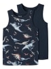 name it 2er Pack Unterhemden NMMTANK TOP 2P NAVY DINO in navy blazer