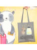 Mr. & Mrs. Panda Tote Bag Maus Sterne mit Spruch in Light Grey