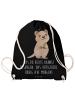 Mr. & Mrs. Panda Sportbeutel Quokka Happy mit Spruch in Schwarz