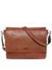 SID & VAIN Leder-Messenger Laptoptasche Leder Umhängetasche Unisex SPENCER in braun