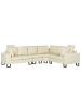 Beliani Ecksofa STOCKHOLM in Beige/Schwarz - (W) 293 x (H) 103 x (L) 235 cm