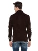 Cipo & Baxx Pullover in BURGUNDY-ECRU