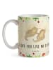 Mr. & Mrs. Panda Tasse Otter Hände halten mit Spruch in Naturpapier