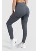 SMILODOX Kompression Leggings Amaze Ripp in Anthrazit Melange