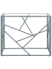 Beliani Konsolentisch ORLAND in Silber/Transparent - (W) 100 x (H) 85 x (L) 40 cm