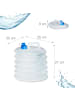 relaxdays 4er Set Wasserkanister in Transparent/Blau 15 Liter