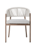 Beliani 6er-Set Gartenstuhl FLAVIA in Braun/Beige