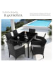 tectake Rattan Gartenlounge für 6 Personen, inklusive Schutzhülle