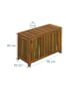 relaxdays Gartenbox in Natur - (B)90 x (H)60 x (T)50 cm