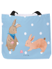 Mr. & Mrs. Panda Tasche Hasen Muschel ohne Spruch in Blau Pastell