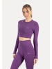 SMILODOX Crop Longsleeve Thalina in Lila