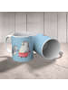 Mr. & Mrs. Panda Kindertasse Pinguin mit Kind ohne Spruch in Blau Pastell