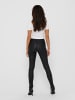 ONLY Skinny Fit Jeans PU Kunstleder Hose Mid Rise Pants Trousers ONLANNE in Schwarz