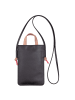 DuDu Faro Handytasche Leder 13 cm schwarz rose