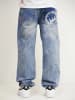 DADA Baggy Denim Loose Fit Jeans mit Coin Logo Print in Blau