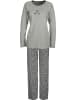 REDBEST Single-Jersey Schlafanzug in grau meliert