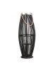 Beliani Laterne TAHITI in Schwarz - (W) 27 x (H) 72 x (L) 27 cm