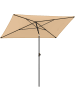 COSTWAY Sonnenschirm rechteckig 210x140 cm in Beige