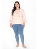 Usha Women Plus Size Blouse in multicolor beige