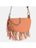 Seidenfelt Fringes Skien Schultertasche 22 cm in orange