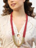 IZIA Halskette in Rot Gold Mehrfarbig
