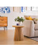 home24 home24 Beistelltisch aus massiver & sandgestrahlter Akazie in Braun, 50 x 50 x 50 cm in Braun