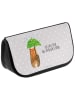 Mr. & Mrs. Panda Make-Up Tasche Bär Regenschirm mit Spruch in Grau Pastell