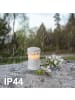 STAR Trading LED Grabkerze Serene, Batterie, weiß, outdoor, 13,5cm
