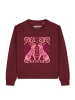 wat? Apparel Sweatshirt Hundeliebe in Weinrot