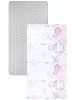 TupTam Baby Kinder Spannbettlaken 2er Pack in rosa/grau