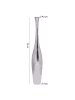 FineBuy Vase in Silber / Aluminium / 12x12x75