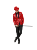 tectake Herren-Jackett mit glitzernden Pailletten, rot
