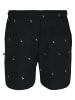 Urban Classics Beachwear - Bottom in black/palmtree