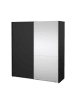 ebuy24 Schiebetürenschrank Como (2-türig) Schwarz 179 x 67 cm