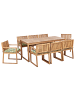 Beliani 9-tlg Gartentisch Set SASSARI II in Braun/Grün