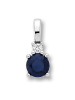 ONE ELEMENT  0.02 ct  Brillant Diamant Safir Anhänger aus 585 Weißgold in silber