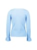 Zero  Pullover mit Volants am Ärmel in Blau