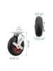 relaxdays 2 x Lenkrolle in Schwarz/ Rot - 3.00-4