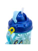 Bluey Kinder Trinkflasche 465ml mit Strohhalm und Tragegurt