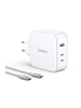 Ugreen Ugreen Nexode CD289 GaN-Netzwerkladegerät USB-A/2xUSB-C 140 W + USB-C in Weiß