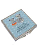 Mr. & Mrs. Panda Schminkspiegel Koala Familie mit Spruch in Blau Pastell