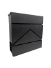 relaxdays Briefkasten in Schwarz - (B)37 x (H)37 x (T)11 cm