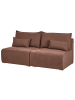 Beliani Modulsofa NERBO in Braun - (W) 200 x (H) 97 x (L) 106 cm