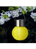 MARELIDA LED Solar Mini Lampion Gartenlampion D: 7cm in gelb