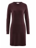 Hessnatur Strick Kleid Regular in schwarzbeere