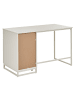 Beliani Schreibtisch LEXTON in Beige - (W) 120 x (H) 75 x (L) 60 cm