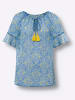 Heine Chiffonbluse in himmelblau-limone-bedruckt